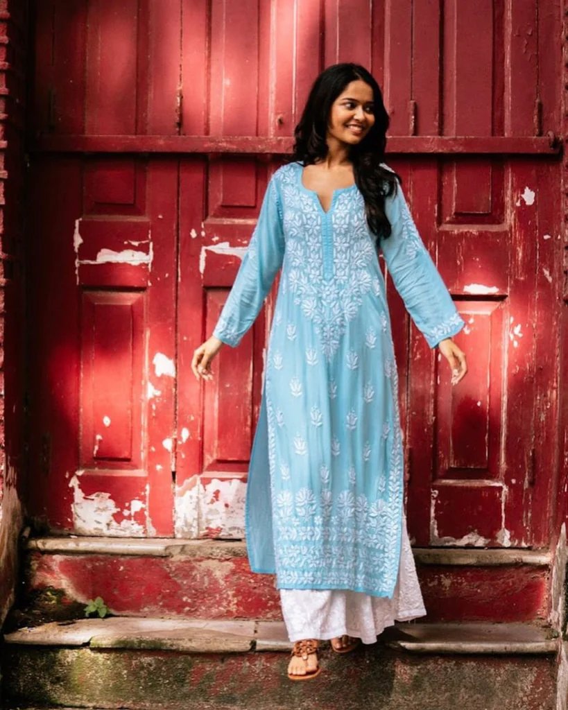 Chikankari Embroidered Kurti